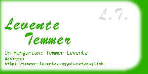 levente temmer business card